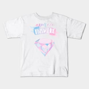 Pastel Diamond: Aspire to Inspire Kids T-Shirt